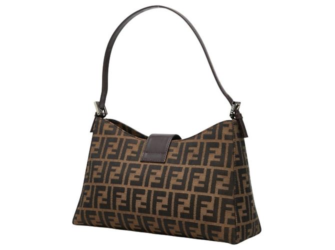 Borsa monospalla Fendi Zucca Marrone - vista 2