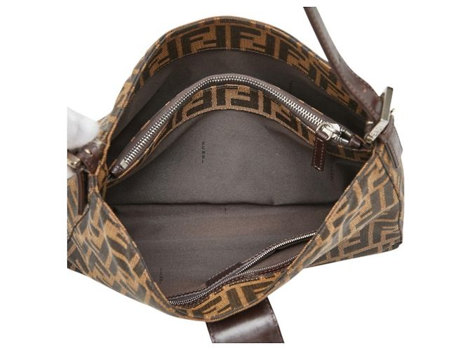Borsa monospalla Fendi Zucca Marrone - vista 9