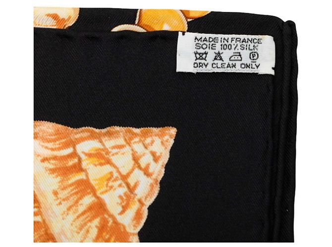 Hermès Lenço Hermes Carre 90 Rocaille Seashell Preto Multicor - vista 7