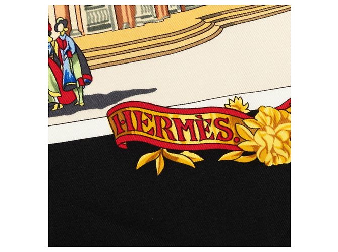 Hermès Foulard Hermes Carre 90 Sanssouci Palace Nero Multicolore - vista 5