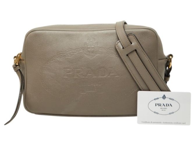 Borsa a tracolla Prada con placca logo triangolare Marrone - vista 14