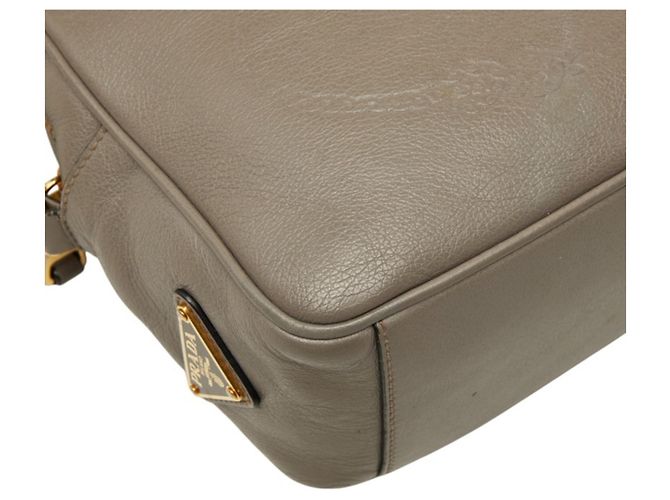 Borsa a tracolla Prada con placca logo triangolare Marrone - vista 5