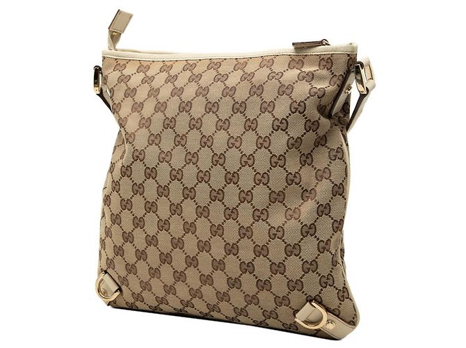 Borsa a tracolla Gucci GG Canvas Abbey Nero Beige Crudo - vista 2