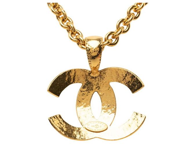 Chanel Coco Mark Vintage lange Halskette 94P Golden - Ansicht 2