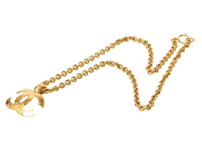 Chanel Coco Mark Vintage lange Halskette 94P Golden - Ansicht 3
