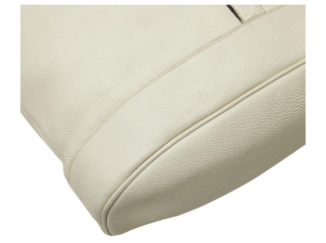 Gucci White Leather Bamboo Backpack - view 5
