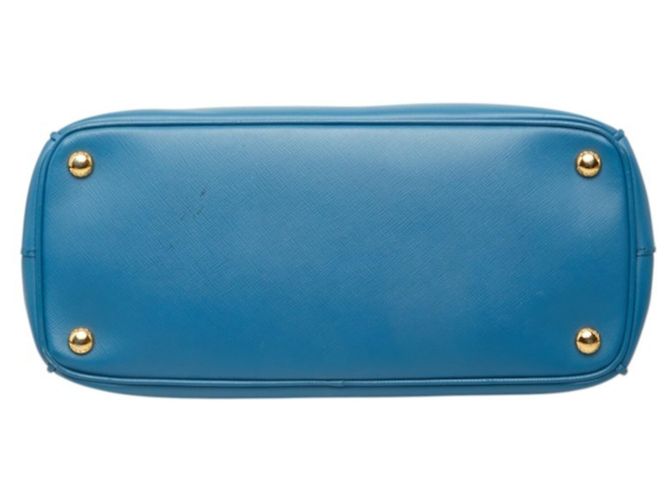 Borsa a mano/Borsa a tracolla Prada Galleria con placca logo triangolare Blu - vista 3