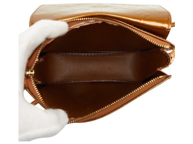 Borsa a tracolla Louis Vuitton Monogram Vernis Mott Marrone Bronzo - vista 10