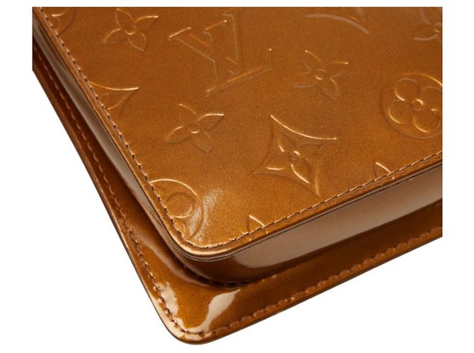 Borsa a tracolla Louis Vuitton Monogram Vernis Mott Marrone Bronzo - vista 7