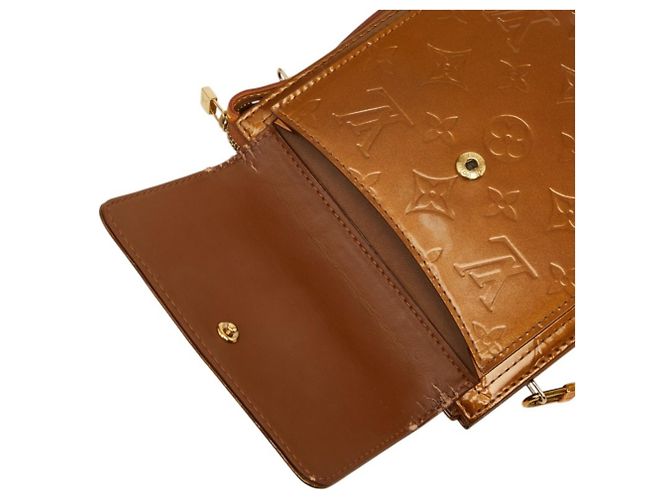Borsa a tracolla Louis Vuitton Monogram Vernis Mott Marrone Bronzo - vista 9