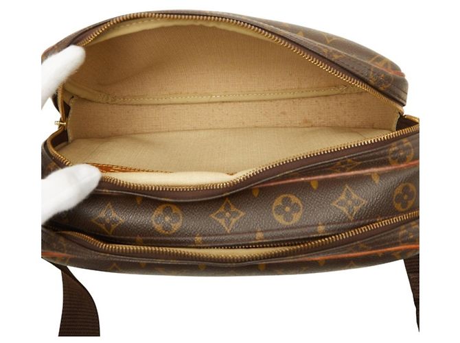 Bolso bandolera Louis Vuitton Monogram Reporter PM Castaño - vista 11