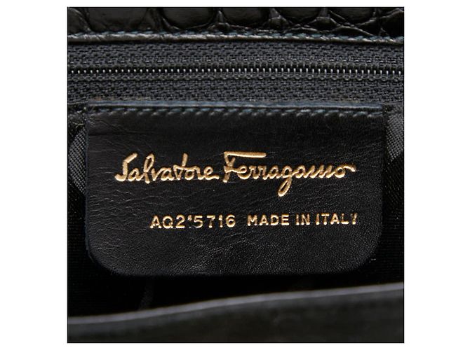 Borsa a tracolla Salvatore Ferragamo Gancini Nero - vista 8
