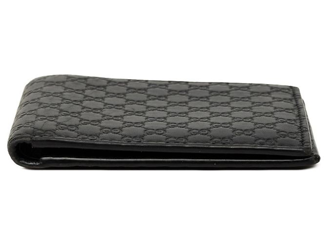 Cartera bi-fold Gucci Microguccissima Negro - vista 3