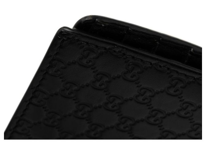 Cartera bi-fold Gucci Microguccissima Negro - vista 7