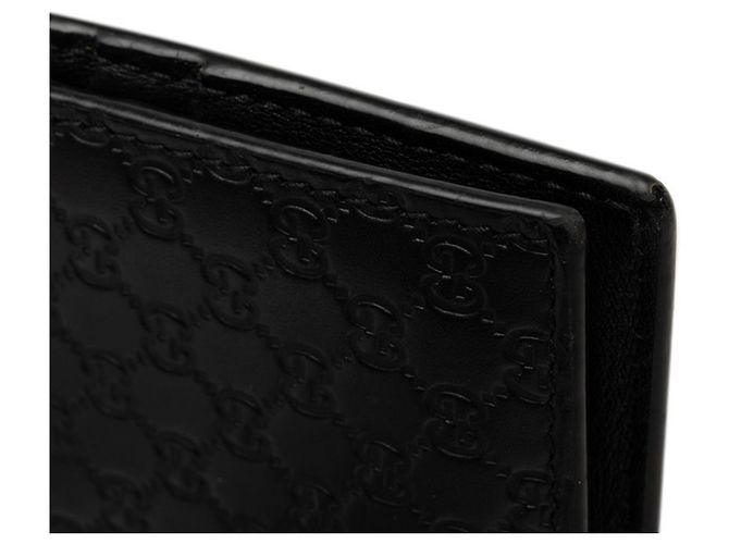 Cartera bi-fold Gucci Microguccissima Negro - vista 8