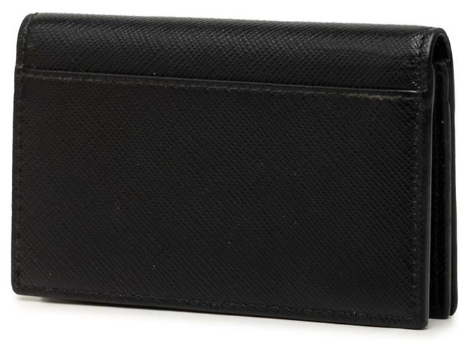 Tarjetero Prada de piel Saffiano negra Negro - vista 2