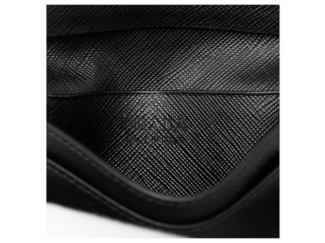 Tarjetero Prada de piel Saffiano negra Negro - vista 6