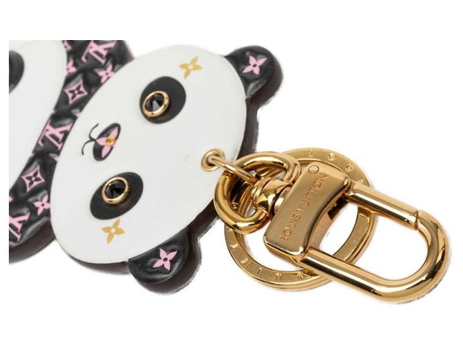 Louis Vuitton Portefeuille LV Panda Keychain Charm Schwarz Pink Weiß - Ansicht 5