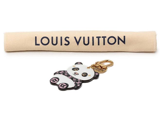 Louis Vuitton Portefeuille LV Panda Keychain Charm Schwarz Pink Weiß - Ansicht 6