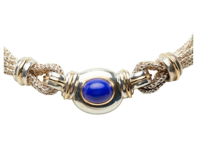 Autre Marque Collana a catena in argento Tiffany & Co. con lapislazzuli - vista 4