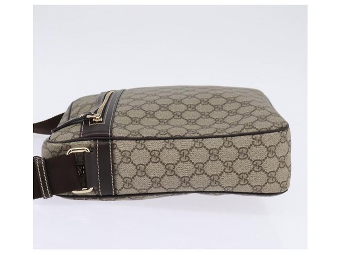 Gucci Messenger Bag mit Front-Reißverschluss aus GG coated Canvas Small Beige - Ansicht 3