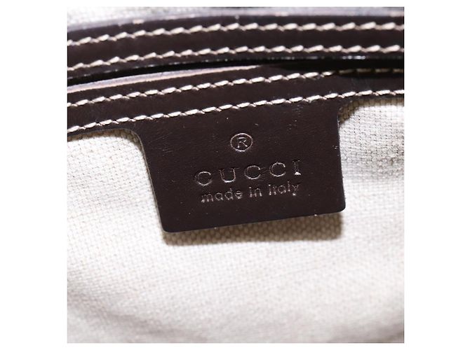 Gucci Messenger Bag mit Front-Reißverschluss aus GG coated Canvas Small Beige - Ansicht 6