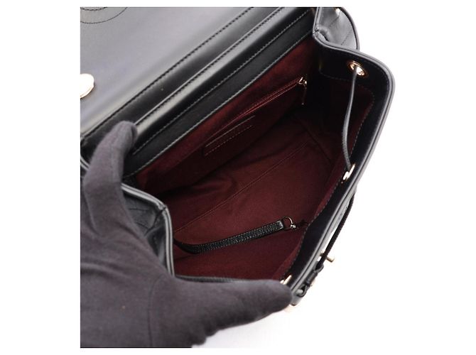 Chanel V-Stitch Leather Backpack Black - view 3