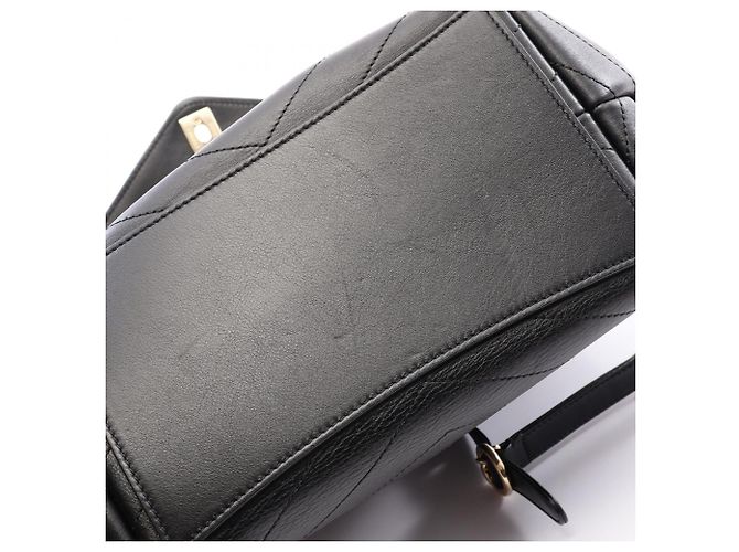 Chanel V-Stitch Leather Backpack Black - view 9