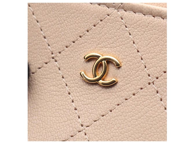 Porta-cartões em couro rosa Chanel - vista 12