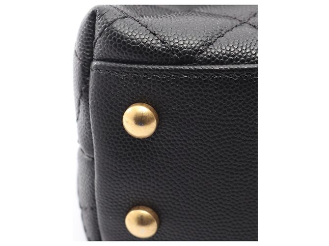 Bolso Chanel Coco Handle Flap Matelassé Negro - vista 10