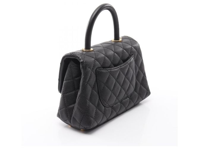 Bolso Chanel Coco Handle Flap Matelassé Negro - vista 2