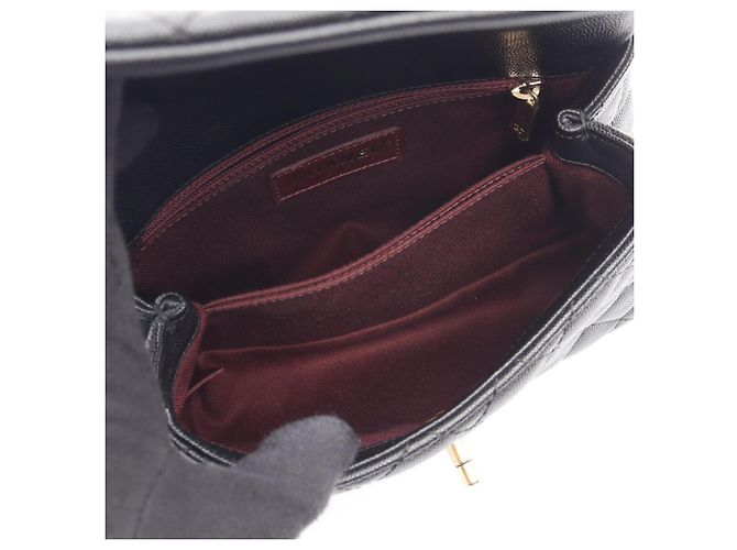 Bolso Chanel Coco Handle Flap Matelassé Negro - vista 3