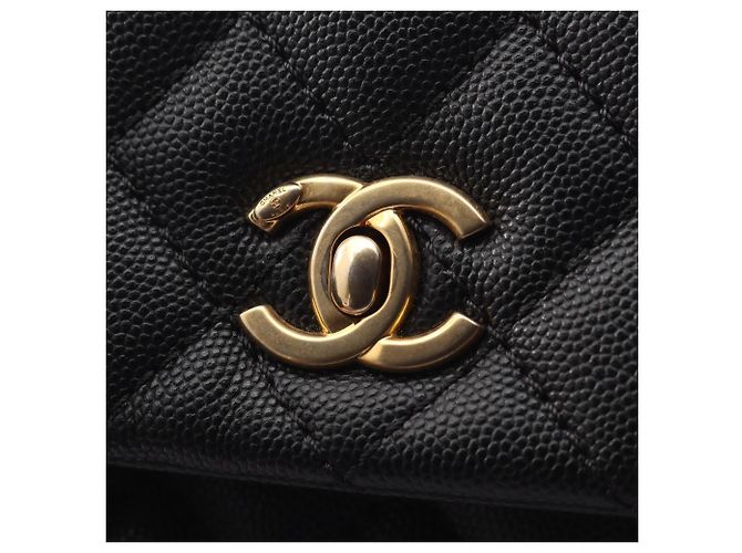 Bolso Chanel Coco Handle Flap Matelassé Negro - vista 6