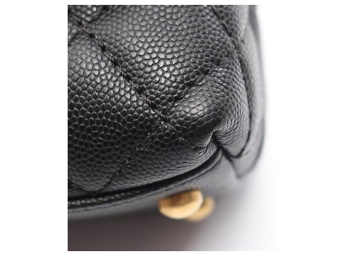 Bolso Chanel Coco Handle Flap Matelassé Negro - vista 7