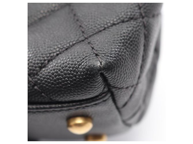 Bolso Chanel Coco Handle Flap Matelassé Negro - vista 8