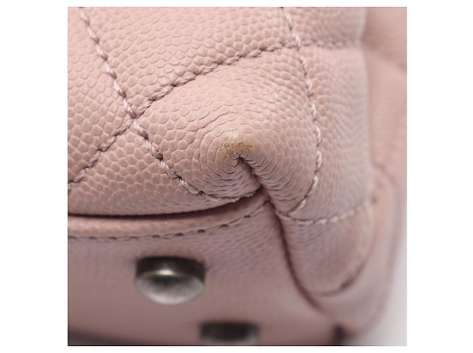 Borsa a mano 2-Way Chanel Coco Handle Flap Matelassé Rosa - vista 10