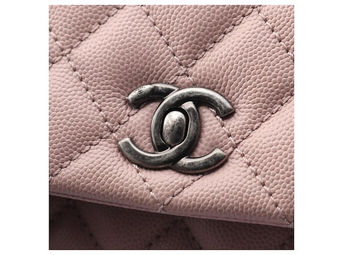 Borsa a mano 2-Way Chanel Coco Handle Flap Matelassé Rosa - vista 8