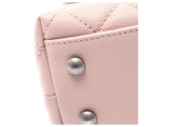 Borsa a mano 2-Way Chanel Coco Handle Flap Matelassé Rosa - vista 9