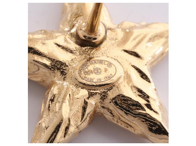 Brincos Chanel Coco Mark Star B24P Preto Dourado - vista 3