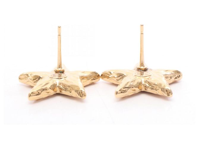 Brincos Chanel Coco Mark Star B24P Preto Dourado - vista 5