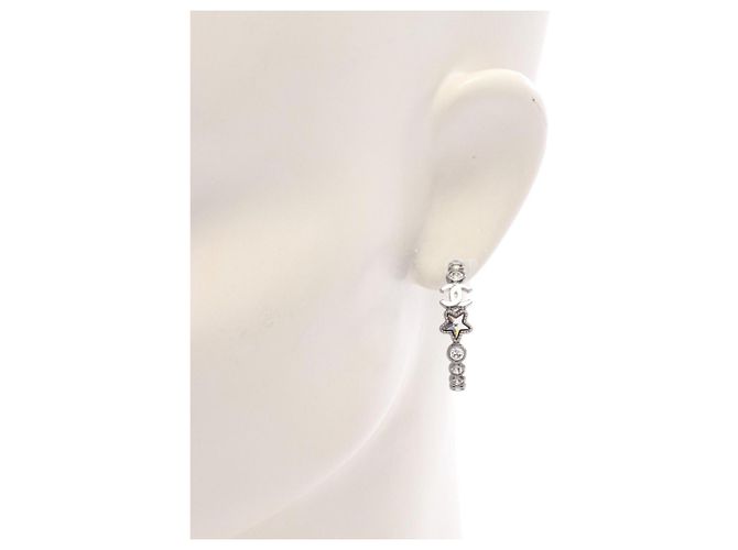Chanel Coco Mark Star Creolen Silber - Ansicht 5