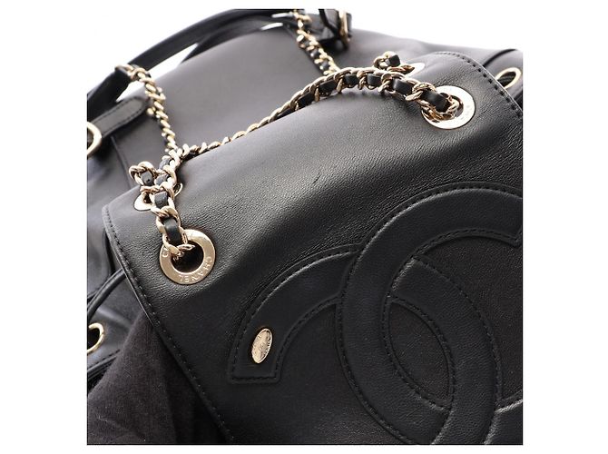 Mochila/Bolso Chanel Coco Mark Chain Negro - vista 10
