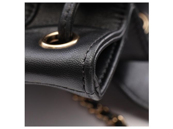 Mochila/Bolso Chanel Coco Mark Chain Negro - vista 12