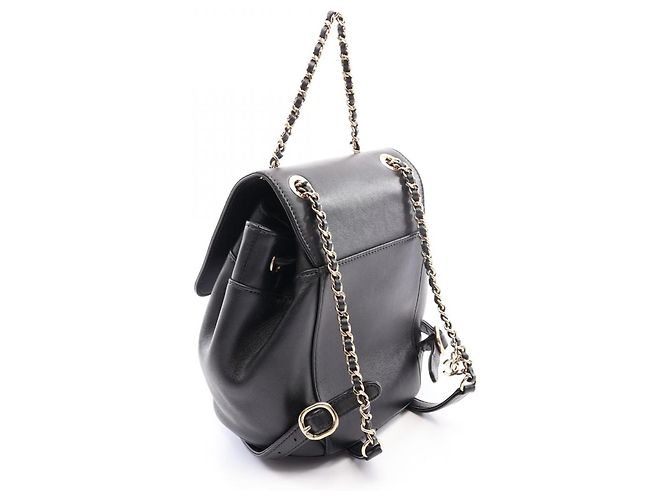 Mochila/Bolso Chanel Coco Mark Chain Negro - vista 2
