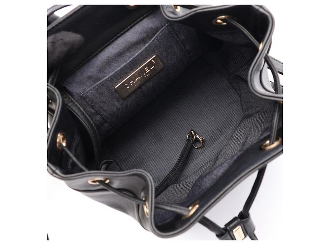 Mochila/Bolso Chanel Coco Mark Chain Negro - vista 3