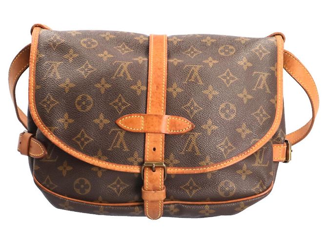 Louis Vuitton Saumur 30 Monogram Schultertasche Braun - Ansicht 3