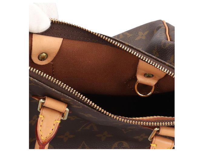 Bolso de mano Louis Vuitton Speedy 25 Monogram Castaño - vista 10
