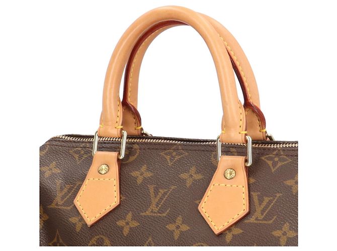 Bolso de mano Louis Vuitton Speedy 25 Monogram Castaño - vista 14