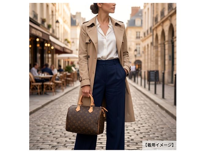 Bolso de mano Louis Vuitton Speedy 25 Monogram Castaño - vista 16