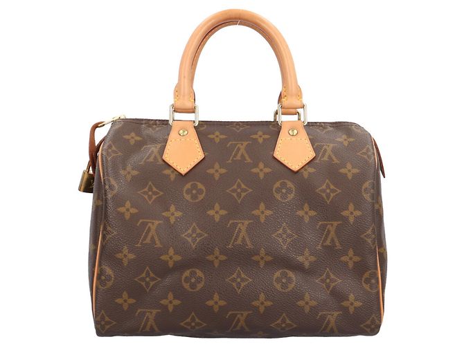 Bolso de mano Louis Vuitton Speedy 25 Monogram Castaño - vista 3